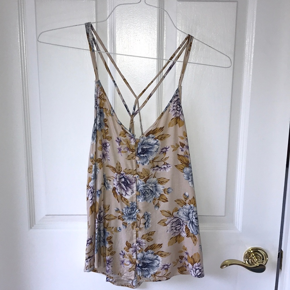 Flowery American Eagle Cross-back Tank